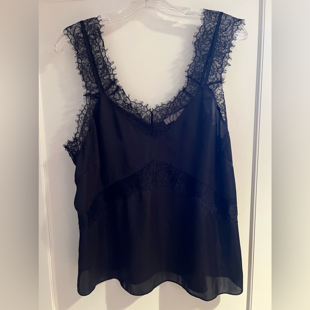 Black lacy cami top Chelsea28 size XL